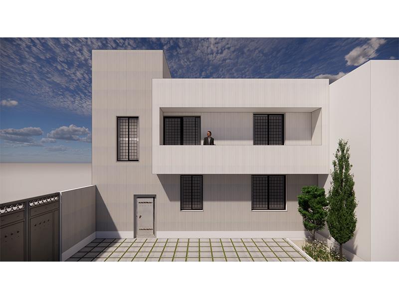 طراحی ساختمان مسکونی 2 واحدی واقع در جمال آباد