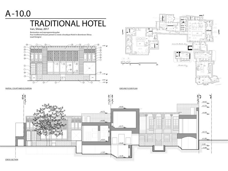 طراحی هتل سنتی سر باغ